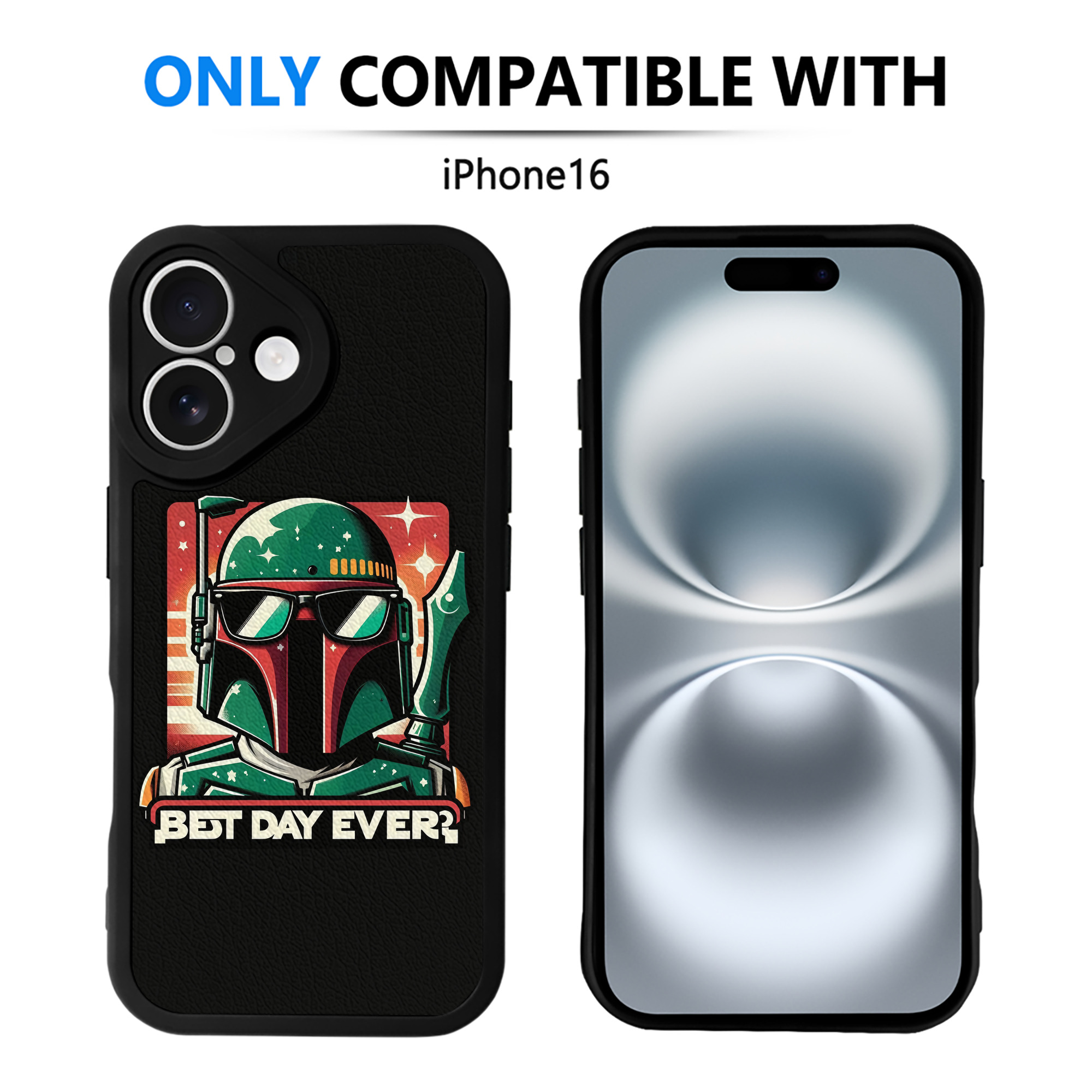 （画像用） スター・ウォーズ Star Wars 【iPhone 16シリーズ対応】シリコンスマホケース（レザー調） 材質：シリコン